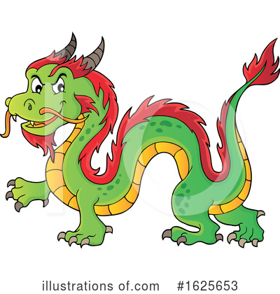 Royalty-Free (RF) Chinese Dragon Clipart Illustration by visekart - Stock Sample #1625653