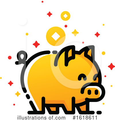 Piggy Bank Clipart #1618611 by elena