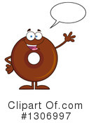 Chocolate Donut Character Clipart #1306997 by Hit Toon