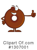 Chocolate Donut Character Clipart #1307001 by Hit Toon