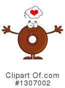 Chocolate Donut Character Clipart #1307002 by Hit Toon