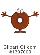 Chocolate Donut Character Clipart #1307003 by Hit Toon