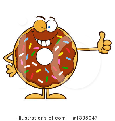 Chocolate Sprinkle Donut Clipart #1305047 by Hit Toon