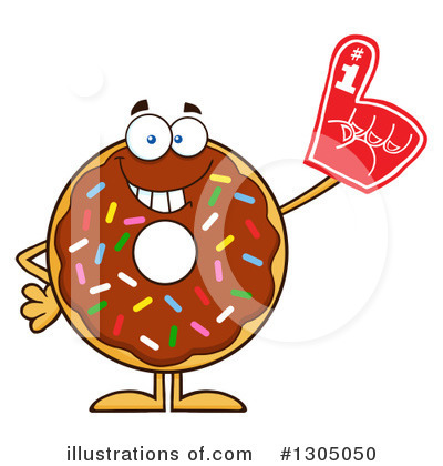 Royalty-Free (RF) Chocolate Sprinkle Donut Clipart Illustration by Hit Toon - Stock Sample #1305050