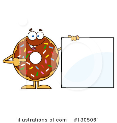 Royalty-Free (RF) Chocolate Sprinkle Donut Clipart Illustration by Hit Toon - Stock Sample #1305061