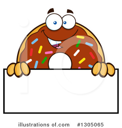 Royalty-Free (RF) Chocolate Sprinkle Donut Clipart Illustration by Hit Toon - Stock Sample #1305065