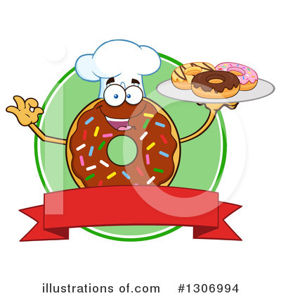 Donut Character Clipart #1306994 by Hit Toon