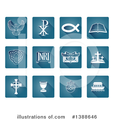 Royalty-Free (RF) Christian Icons Clipart Illustration by AtStockIllustration - Stock Sample #1388646