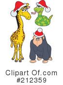 Christmas Animals Clipart #212359 by visekart