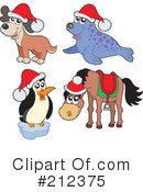 Christmas Animals Clipart #212375 by visekart