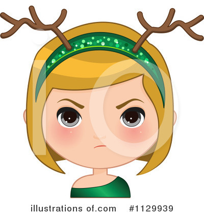 Christmas Antlers Clipart #1129939 by Melisende Vector