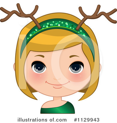 Christmas Antlers Clipart #1129943 by Melisende Vector