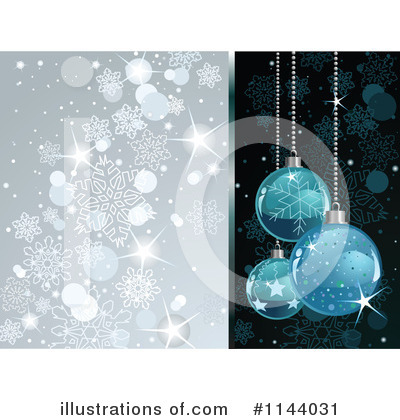 Royalty-Free (RF) Christmas Background Clipart Illustration by Pushkin - Stock Sample #1144031