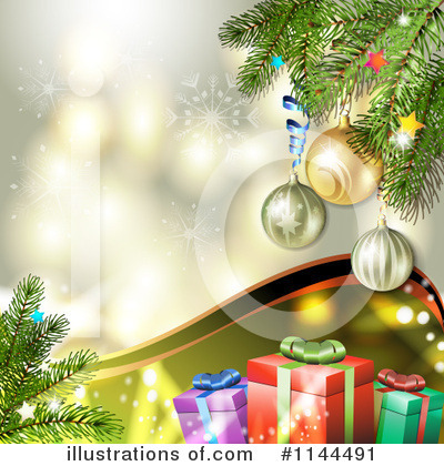 Royalty-Free (RF) Christmas Background Clipart Illustration by merlinul - Stock Sample #1144491