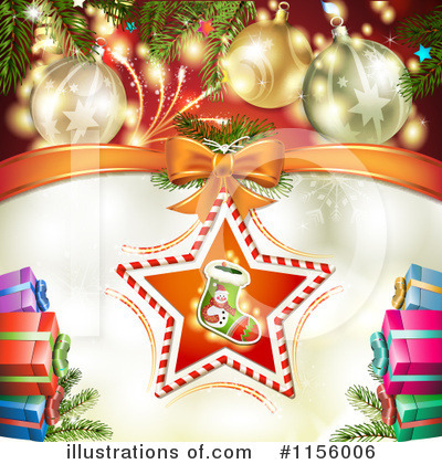 Royalty-Free (RF) Christmas Background Clipart Illustration by merlinul - Stock Sample #1156006