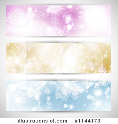 Royalty-Free (RF) Christmas Banners Clipart Illustration by KJ Pargeter - Stock Sample #1144173