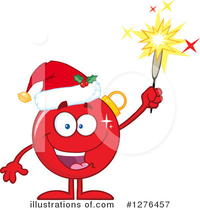 Royalty-Free (RF) Christmas Bauble Character Clipart Illustration by Hit Toon - Stock Sample #1276457