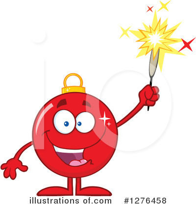 Royalty-Free (RF) Christmas Bauble Character Clipart Illustration by Hit Toon - Stock Sample #1276458