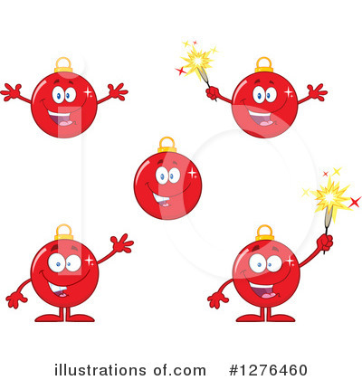 Royalty-Free (RF) Christmas Bauble Character Clipart Illustration by Hit Toon - Stock Sample #1276460