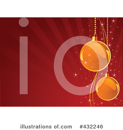 Royalty-Free (RF) Christmas Baubles Clipart Illustration by Pushkin - Stock Sample #432246