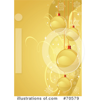 Royalty-Free (RF) Christmas Baubles Clipart Illustration by Pushkin - Stock Sample #70579