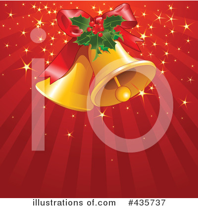Royalty-Free (RF) Christmas Bells Clipart Illustration by Pushkin - Stock Sample #435737