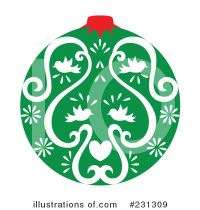 Royalty-Free (RF) Christmas Bulb Clipart Illustration by Cherie Reve - Stock Sample #231309