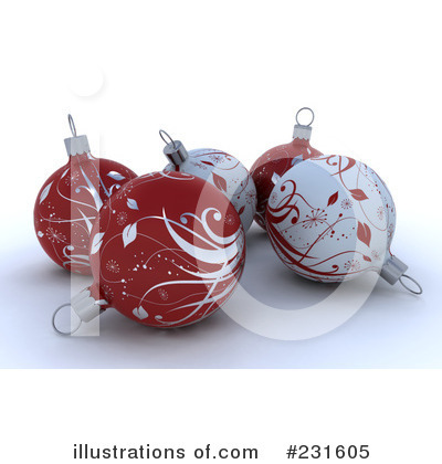 Royalty-Free (RF) Christmas Bulbs Clipart Illustration by KJ Pargeter - Stock Sample #231605