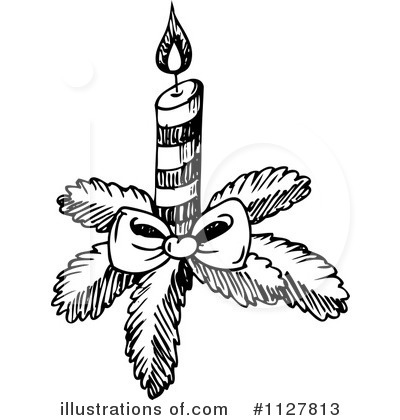 Royalty-Free (RF) Christmas Candle Clipart Illustration by visekart - Stock Sample #1127813