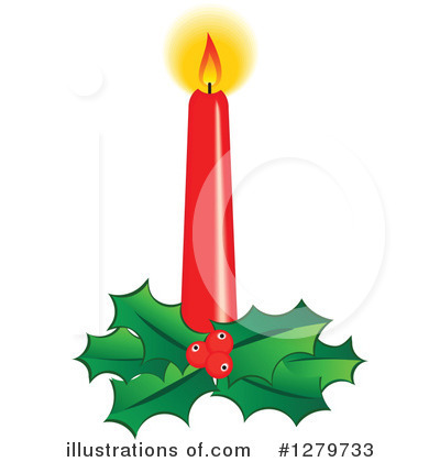 Royalty-Free (RF) Christmas Candle Clipart Illustration by Vector Tradition SM - Stock Sample #1279733