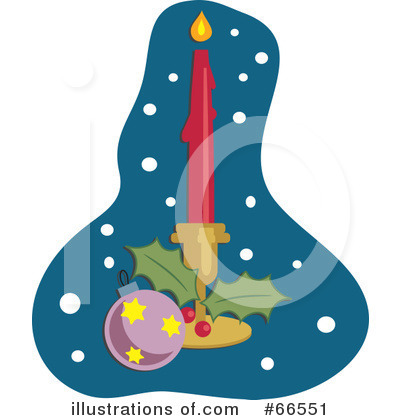 Royalty-Free (RF) Christmas Candle Clipart Illustration by Prawny - Stock Sample #66551