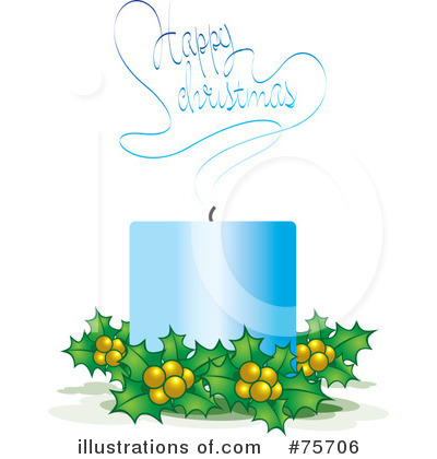 Royalty-Free (RF) Christmas Candle Clipart Illustration by Lal Perera - Stock Sample #75706