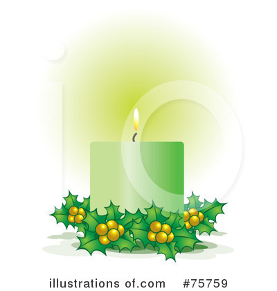 Royalty-Free (RF) Christmas Candle Clipart Illustration by Lal Perera - Stock Sample #75759