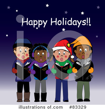 Royalty-Free (RF) Christmas Caroling Clipart Illustration by Pams Clipart - Stock Sample #83329