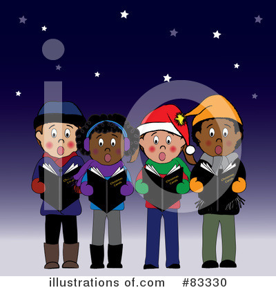 Royalty-Free (RF) Christmas Caroling Clipart Illustration by Pams Clipart - Stock Sample #83330