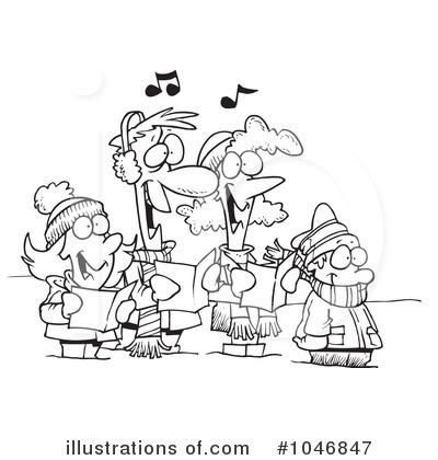 Royalty-Free (RF) Christmas Carols Clipart Illustration by toonaday - Stock Sample #1046847