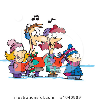 Christmas Caroling Clipart #1046869 by toonaday
