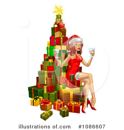 Christmas Pinup Clipart #1086607 by AtStockIllustration