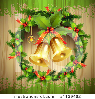 Christmas Wreath Clipart #1139462 by merlinul