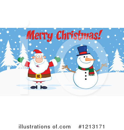 Christmas Greeting Clipart #1213171 by Hit Toon