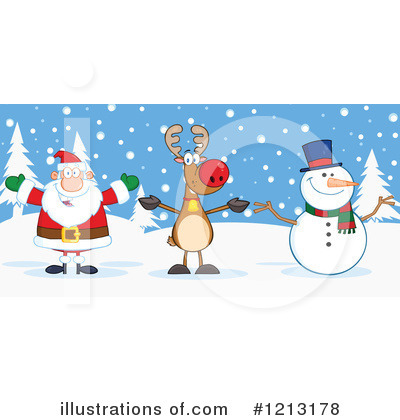 Royalty-Free (RF) Christmas Clipart Illustration by Hit Toon - Stock Sample #1213178