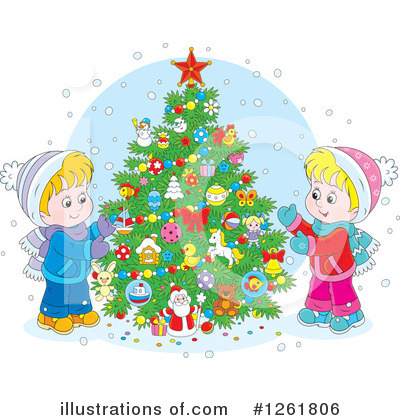 Christmas Tree Clipart #1261806 by Alex Bannykh