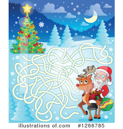 Royalty-Free (RF) Christmas Clipart Illustration by visekart - Stock Sample #1266785