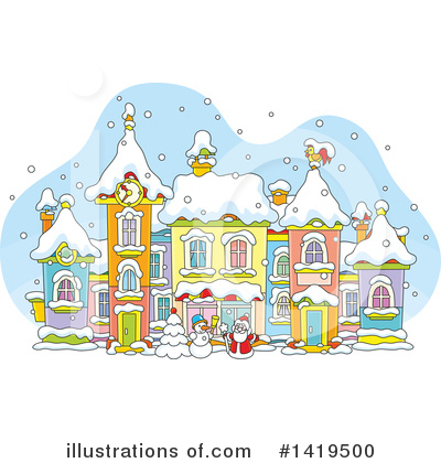 Village Clipart #1419500 by Alex Bannykh