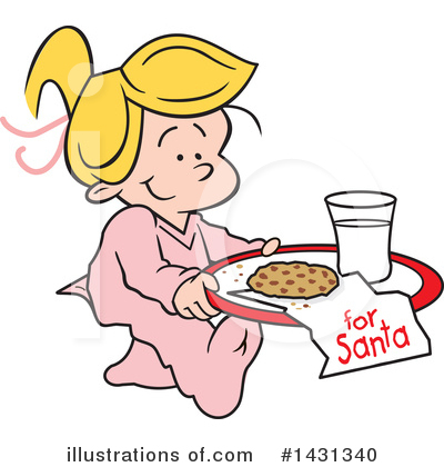 Santa Snack Clipart #1431340 by Johnny Sajem