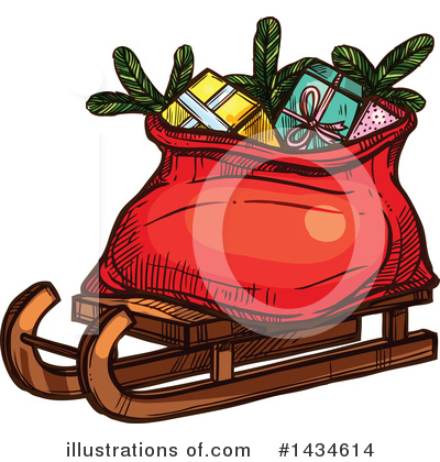 Sled Clipart #1434614 by Vector Tradition SM