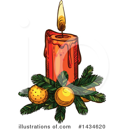 Christmas Candle Clipart #1434620 by Vector Tradition SM