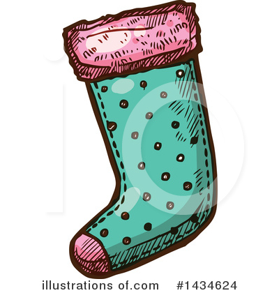 Christmas Stocking Clipart #1434624 by Vector Tradition SM