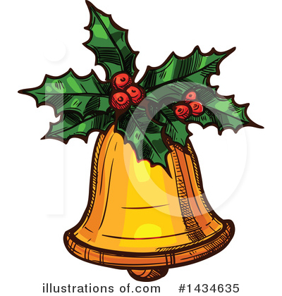 Christmas Bell Clipart #1434635 by Vector Tradition SM