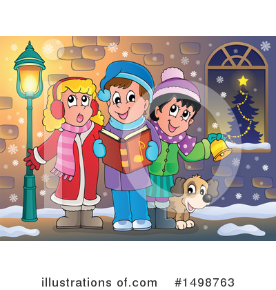 Christmas Caroling Clipart #1498763 by visekart